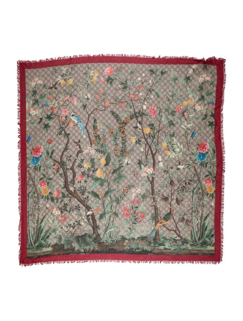 Gucci Silk Flora Print Scarf