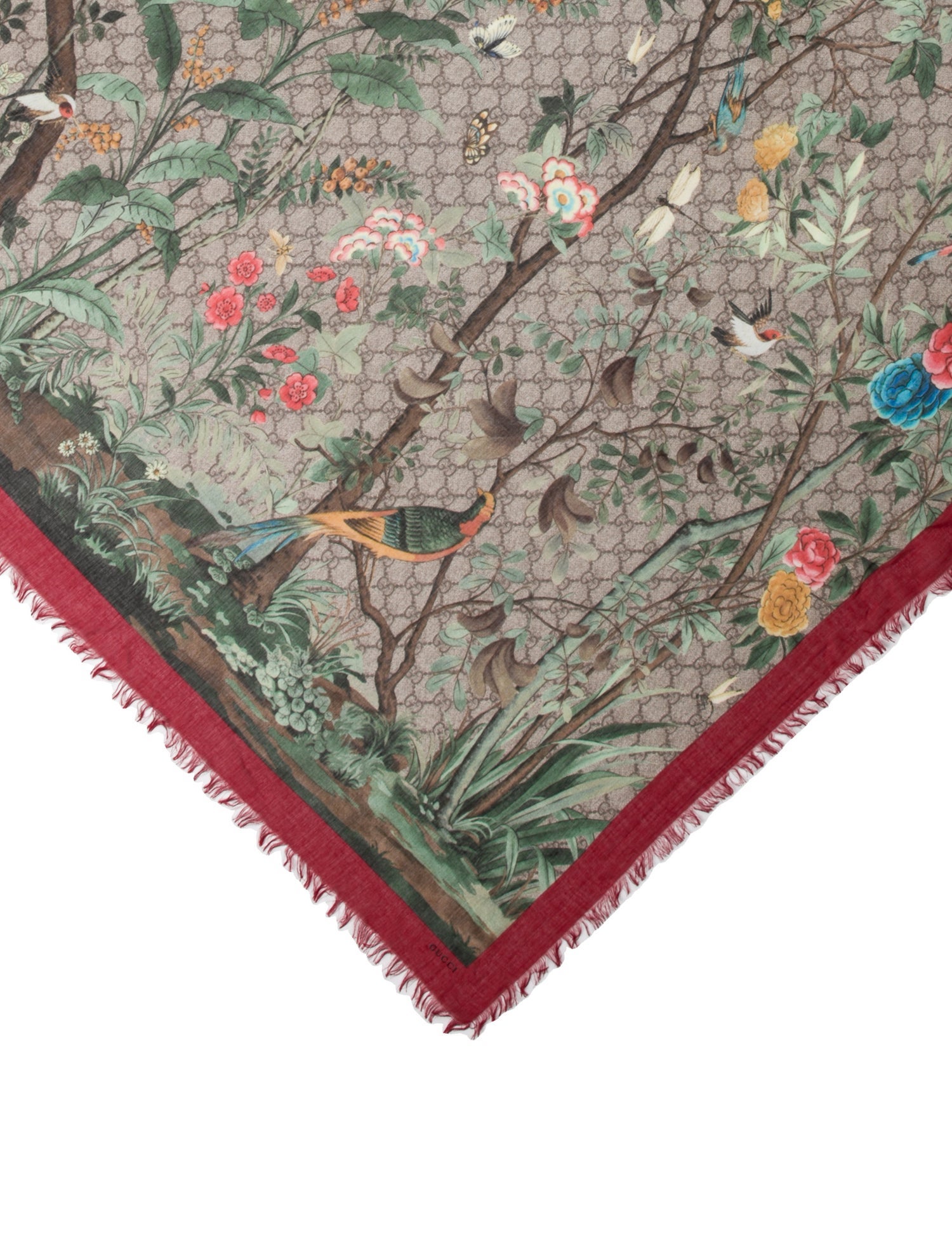 Gucci Silk Flora Print Scarf