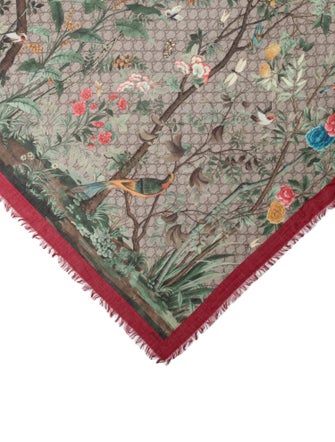 Gucci Silk Flora Print Scarf