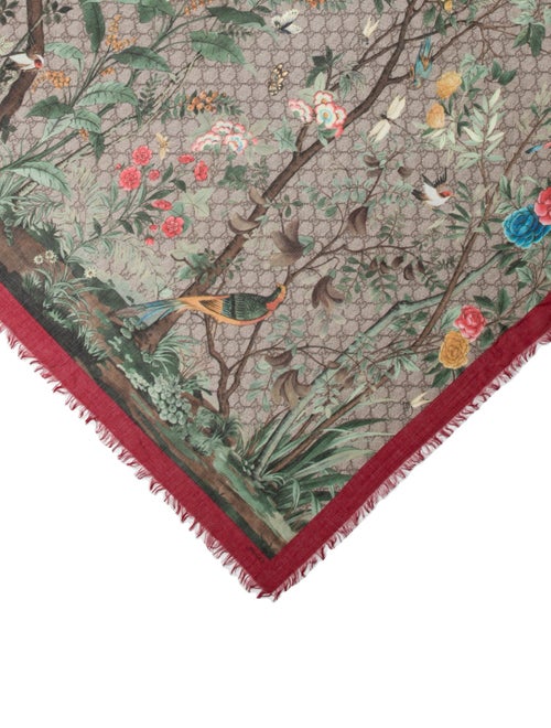 Gucci Silk Flora Print Scarf