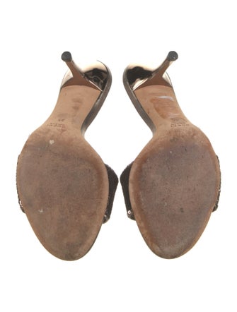 Gucci Leather Sequin Embellishments Slides