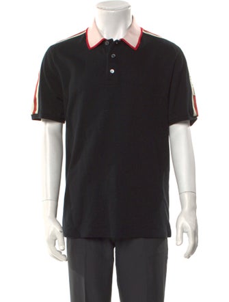 Gucci Web Accent Collar Polo Shirt