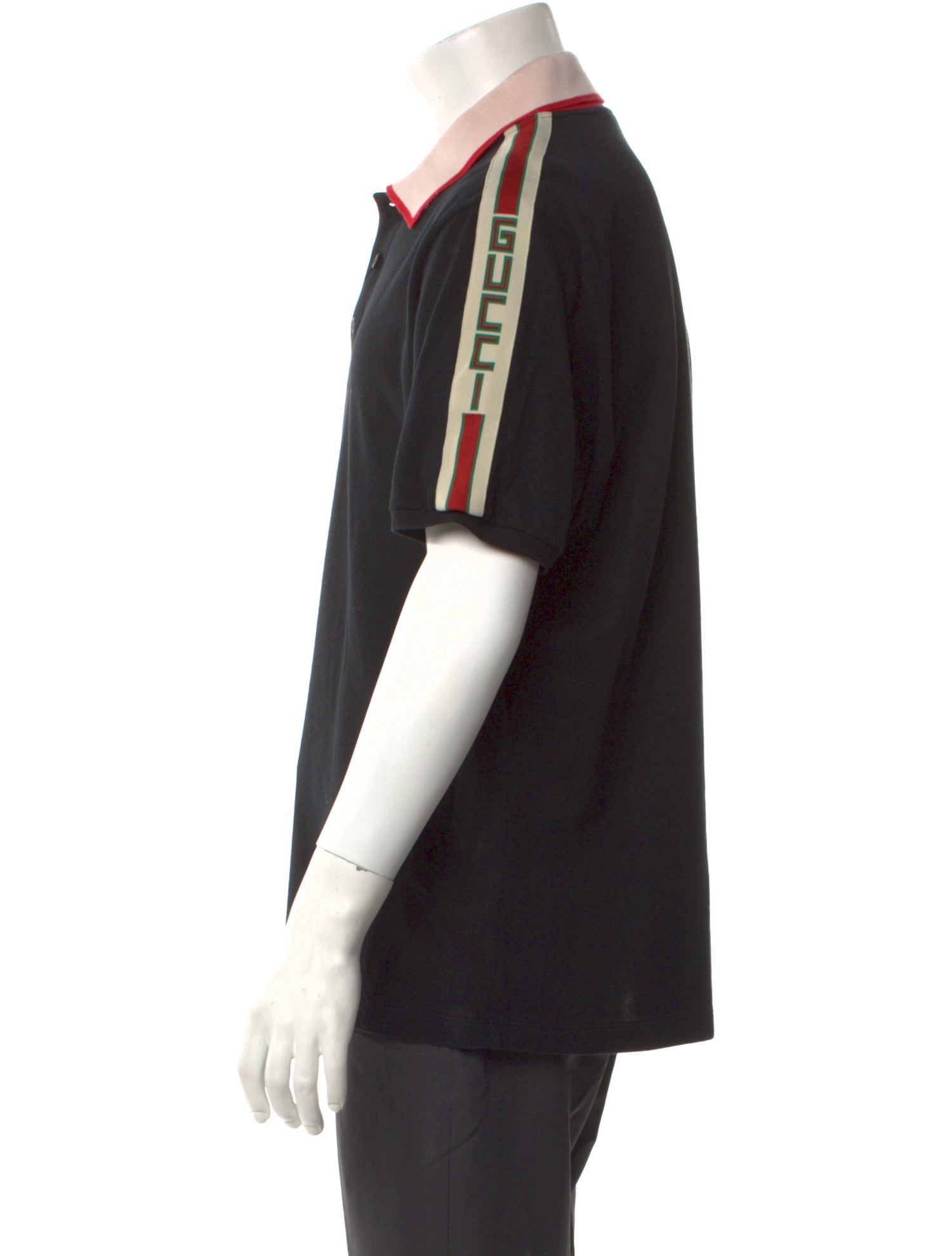 Gucci Web Accent Collar Polo Shirt