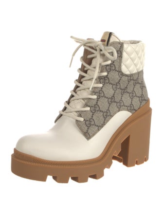 Gucci GG Supreme Combat Boots