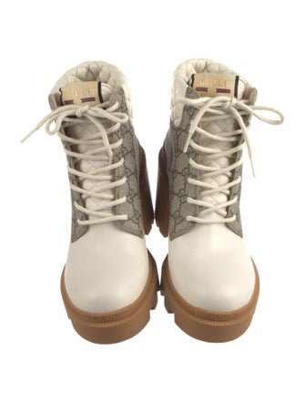 Gucci GG Supreme Combat Boots