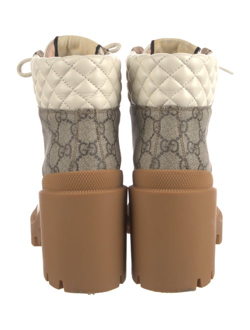 Gucci GG Supreme Combat Boots