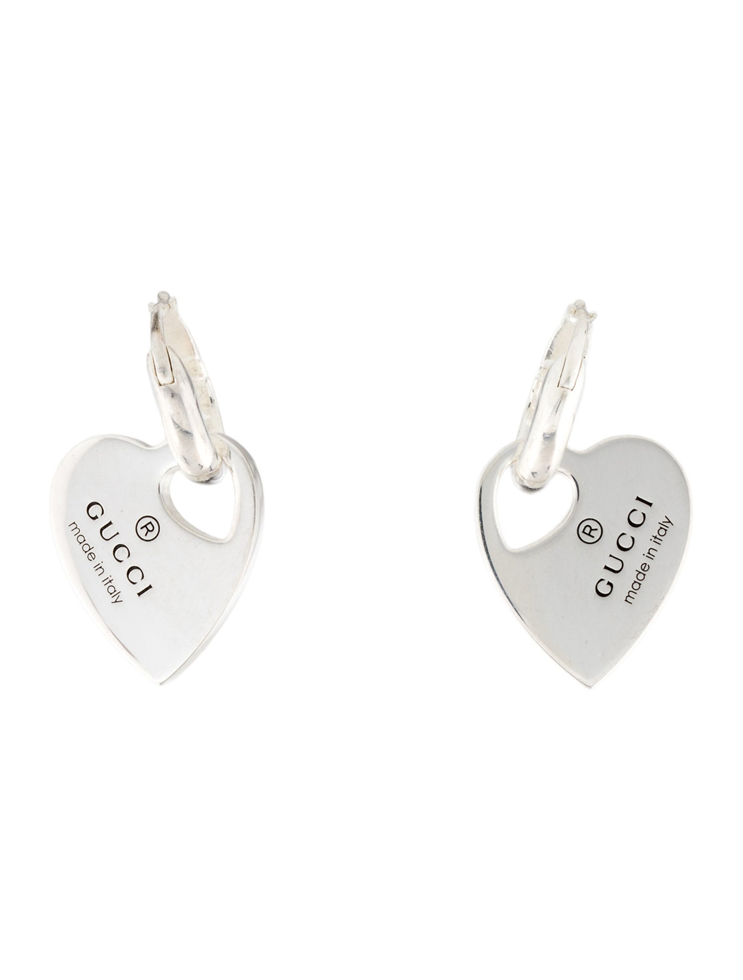Gucci Trademark Heart Drop Earrings