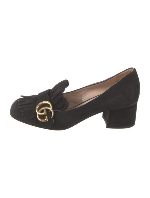 Gucci Double G Logo Suede Pumps