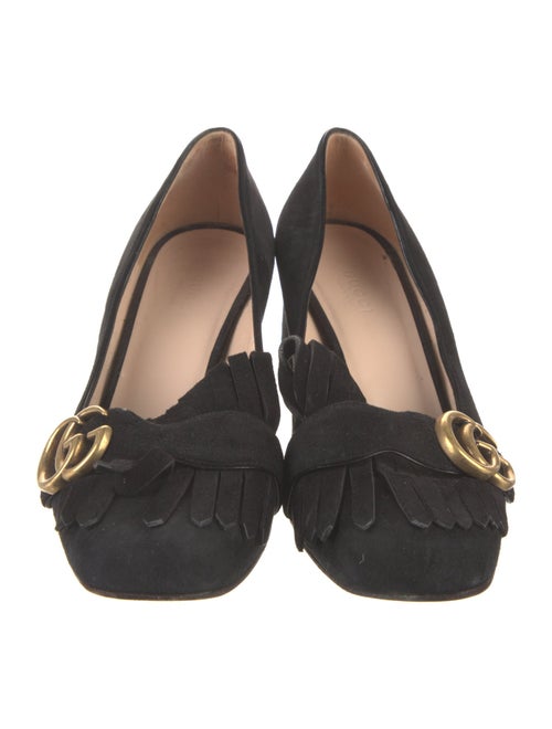 Gucci Double G Logo Suede Pumps