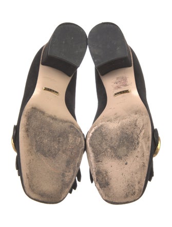Gucci Double G Logo Suede Pumps