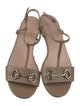 Gucci Horsebit Accent Leather T-Strap Sandals