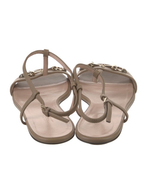 Gucci Horsebit Accent Leather T-Strap Sandals