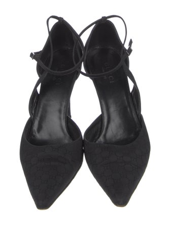 Gucci Canvas D'Orsay Pumps