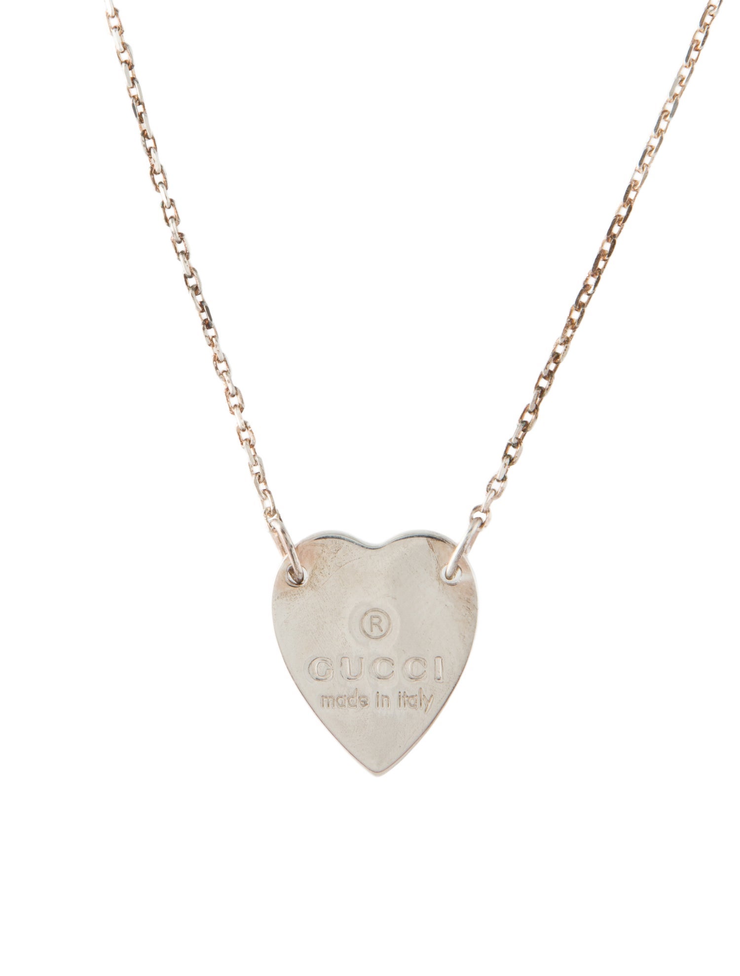 Gucci Trademark Heart Pendant Necklace