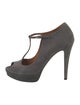 Gucci Suede T-Strap Pumps