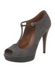 Gucci Suede T-Strap Pumps