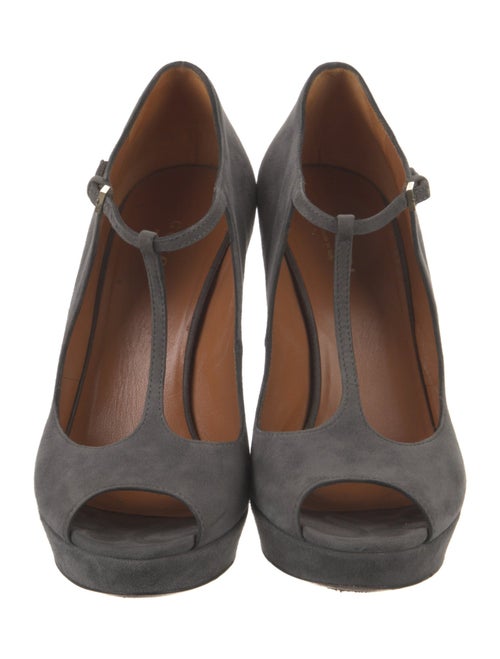 Gucci Suede T-Strap Pumps