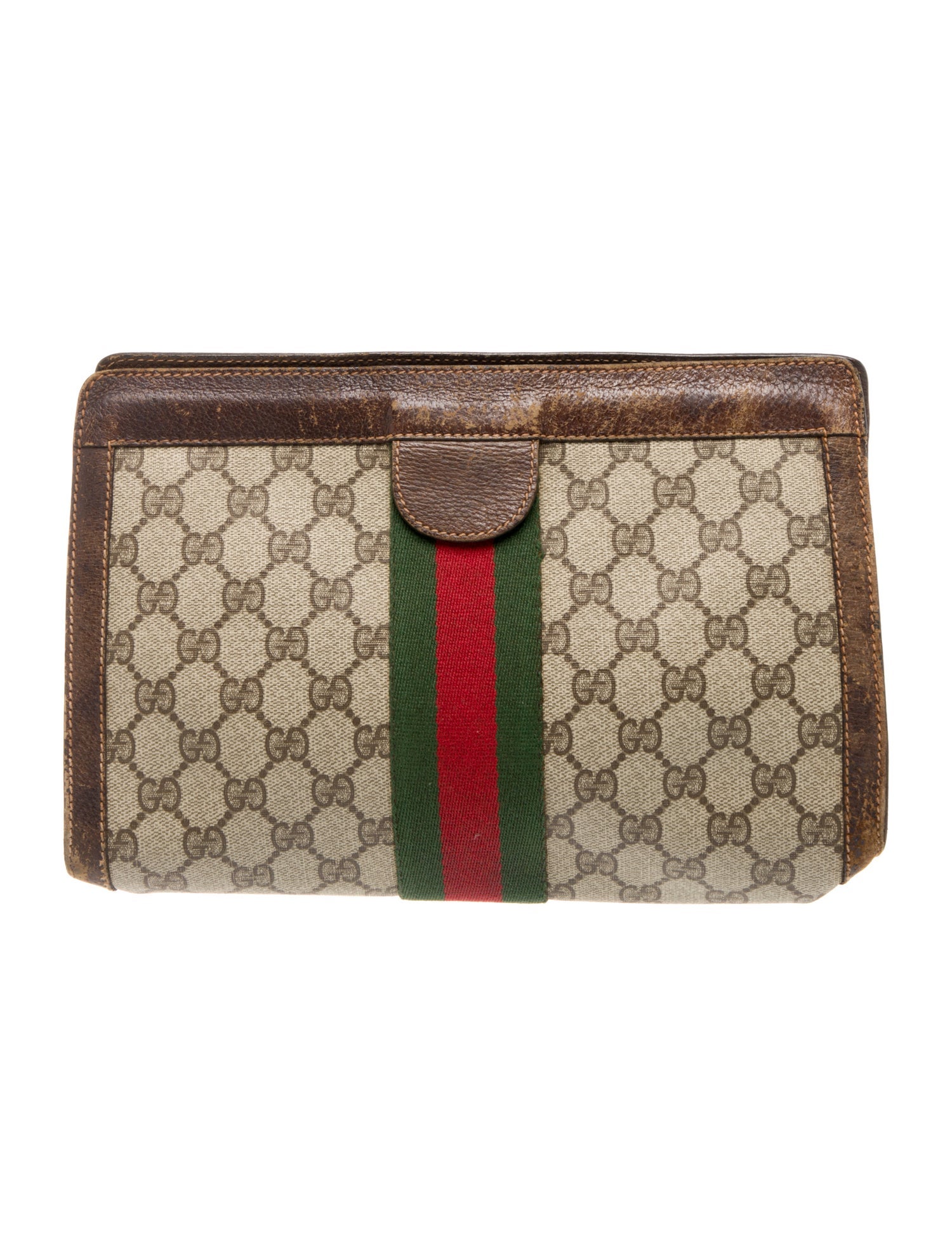 Gucci Brown patterned cosmetic bag