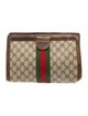 Gucci Brown patterned cosmetic bag
