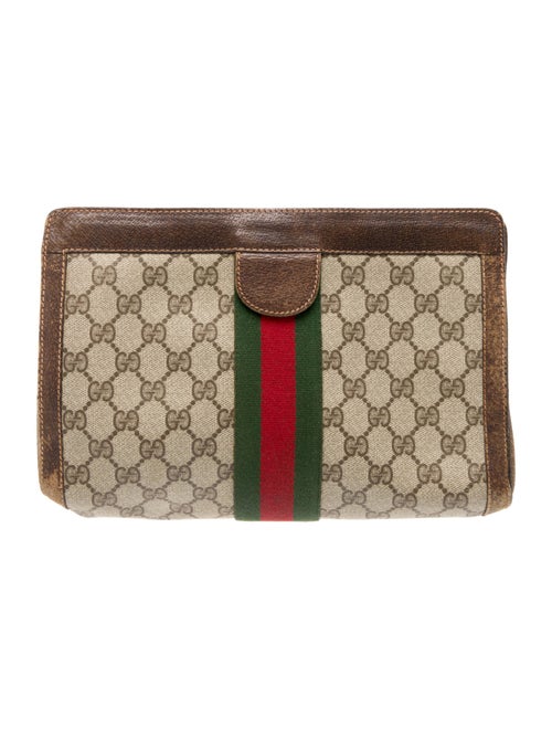 Gucci Brown patterned cosmetic bag