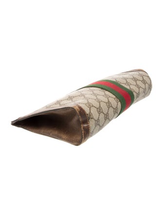 Gucci Brown patterned cosmetic bag