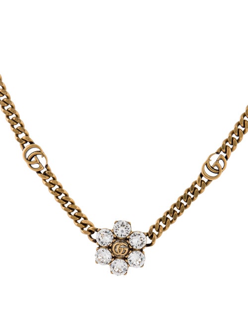 Gucci Crystal Double G Choker Necklace