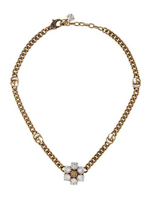 Gucci Crystal Double G Choker Necklace