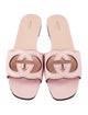 Gucci Interlocking G Logo Leather Slides