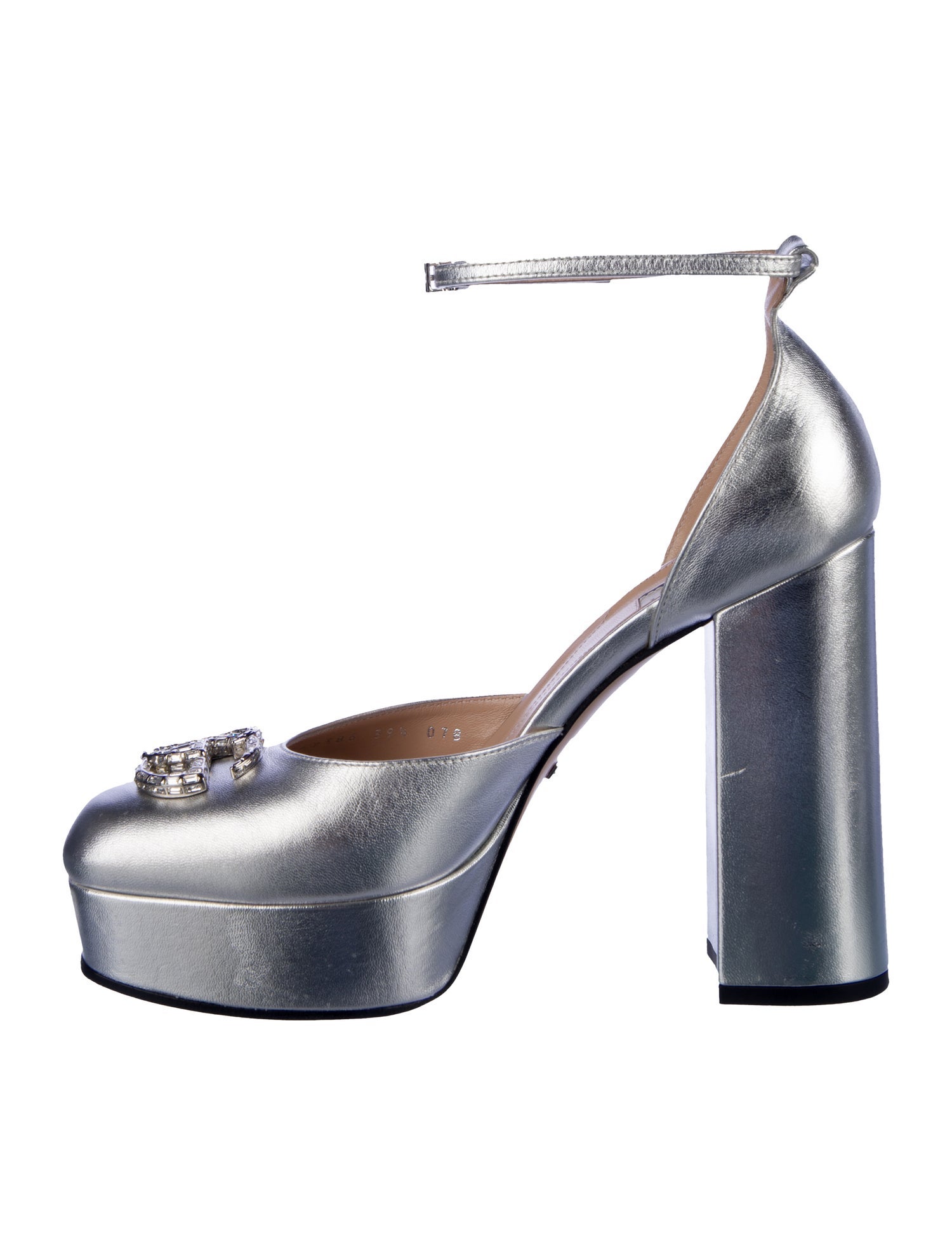 Gucci Double G Logo Leather D'Orsay Pumps