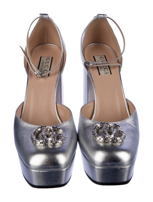 Gucci Double G Logo Leather D'Orsay Pumps