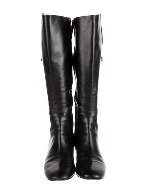 Gucci Interlocking G Logo Leather Riding Boots
