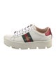 Gucci Web Accent Leather Sneakers
