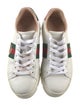 Gucci Web Accent Leather Sneakers