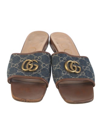 Gucci GG Denim Denim Slides
