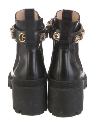 Gucci Double G Logo Leather Chelsea Boots