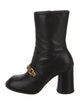 Gucci Chain-Link Accent Leather Boots
