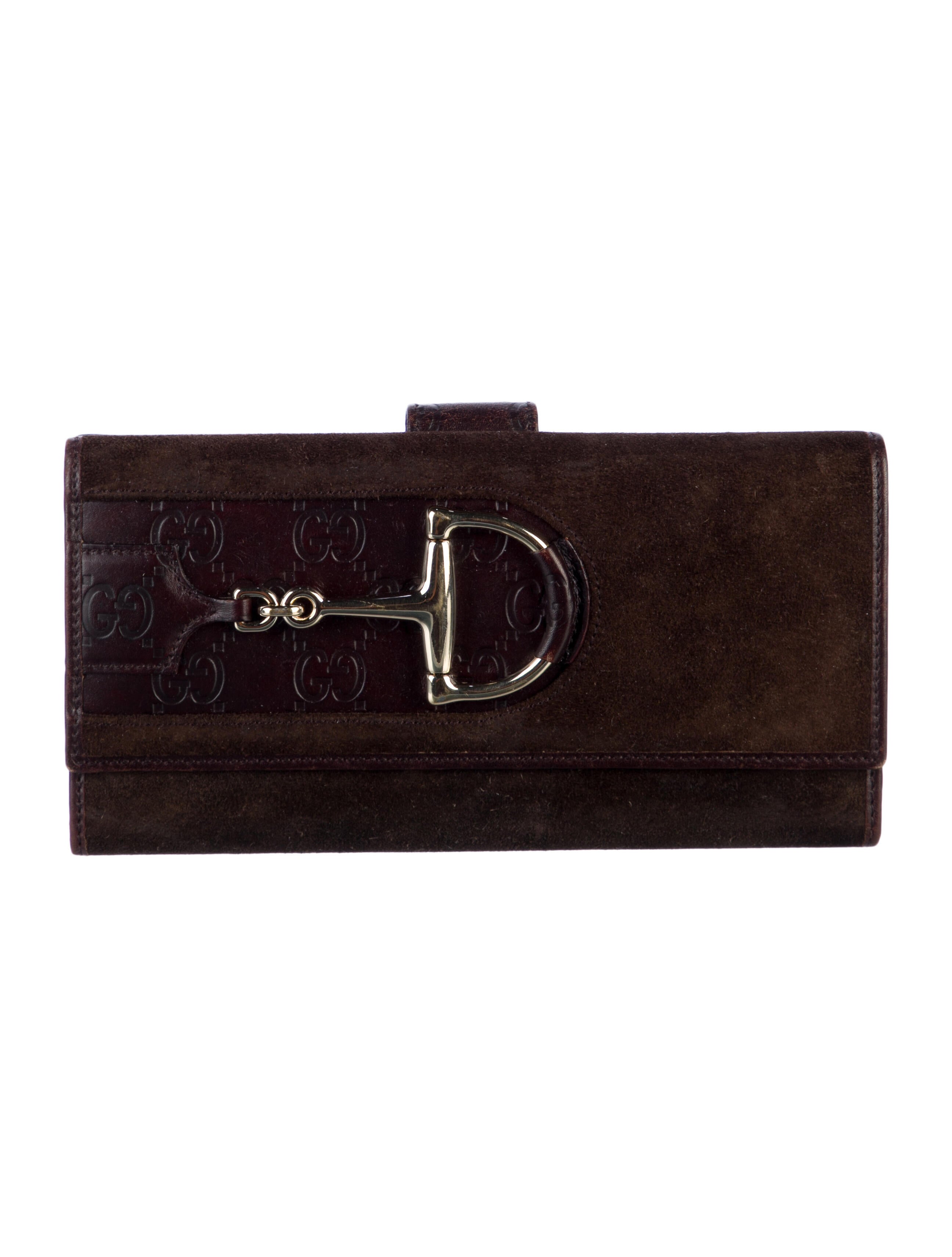 Gucci GG Logo Suede French Purse