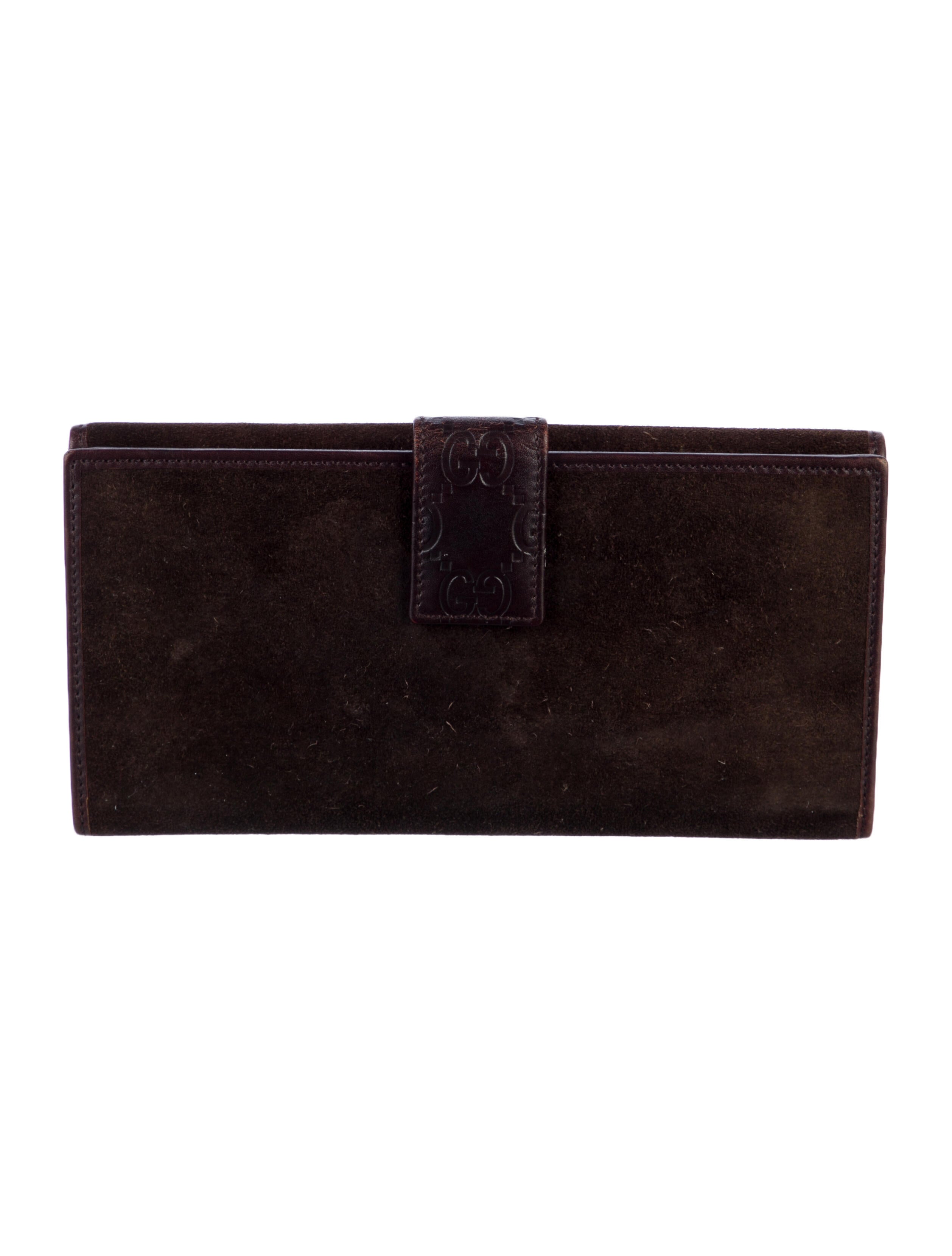 Gucci GG Logo Suede French Purse