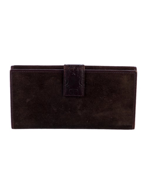 Gucci GG Logo Suede French Purse