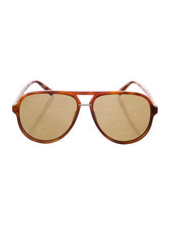 Gucci Web Accent Aviator Sunglasses