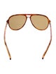 Gucci Web Accent Aviator Sunglasses