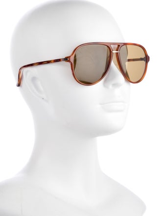 Gucci Web Accent Aviator Sunglasses