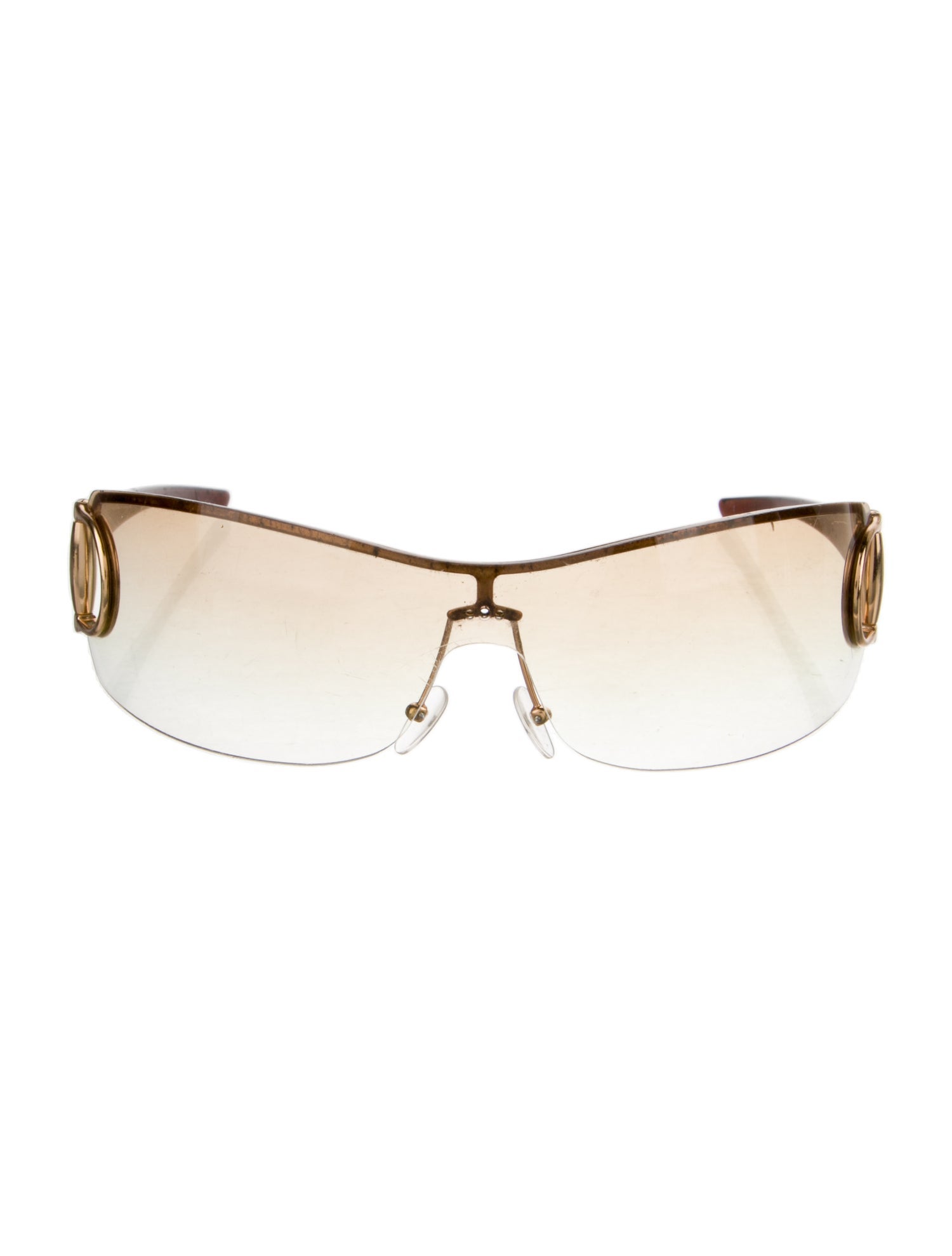 Gucci Hasler Horsebit Accent Shield Sunglasses