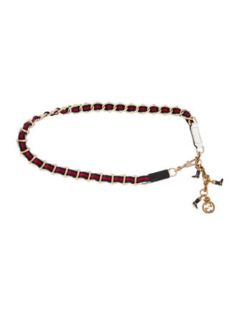 Gucci Skinny Metal Chain-Link Belt