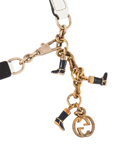 Gucci Skinny Metal Chain-Link Belt