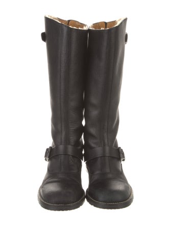 Gucci Leather Moto Boots