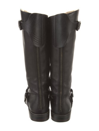 Gucci Leather Moto Boots