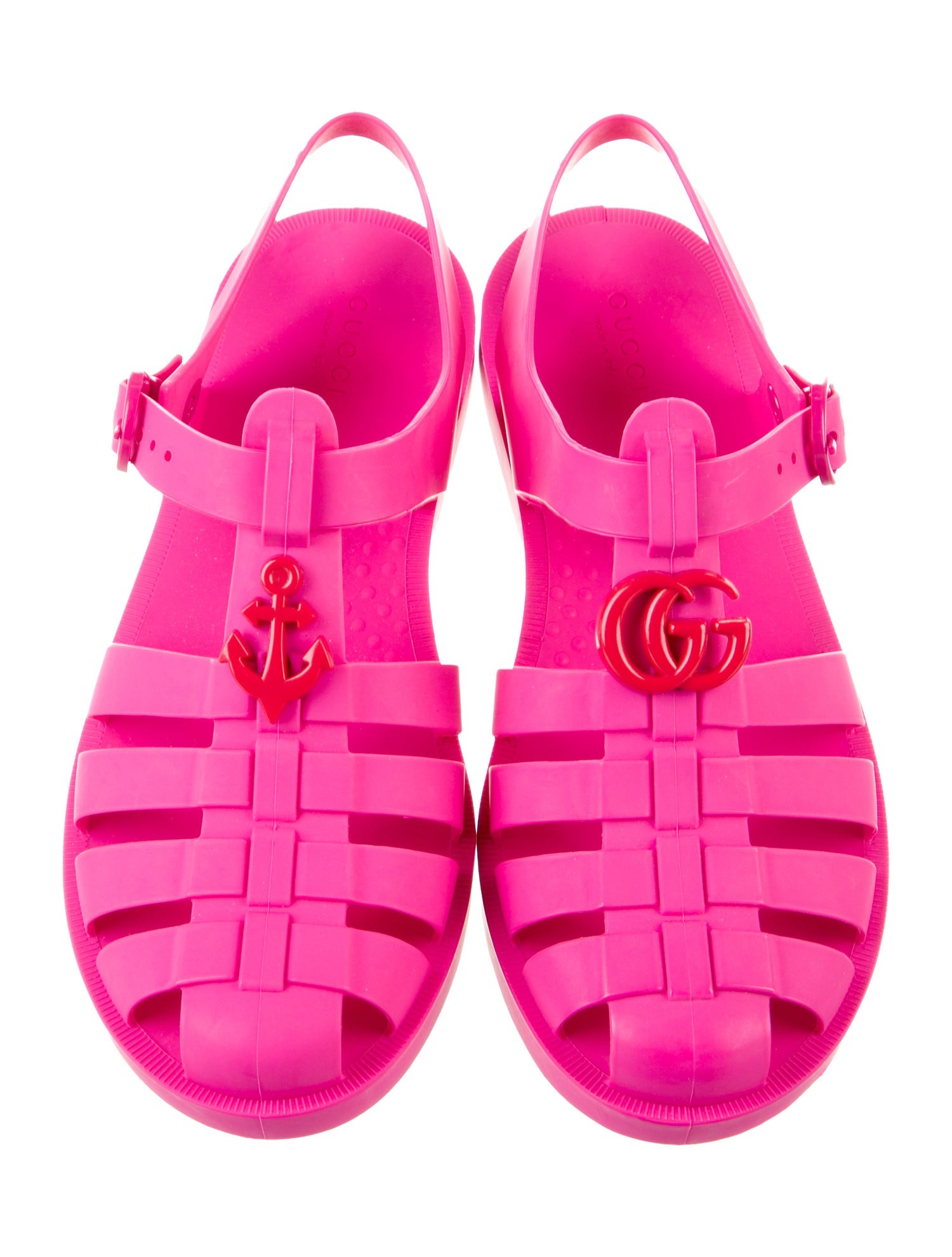 Gucci Girls' Solid Rubber Sandals