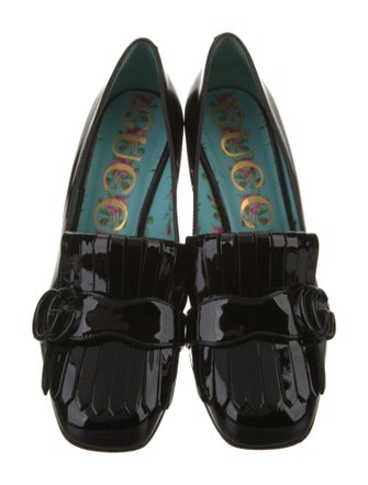 Gucci Double G Logo Patent Leather Pumps