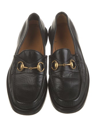 Gucci Horsebit Accent Leather Loafers